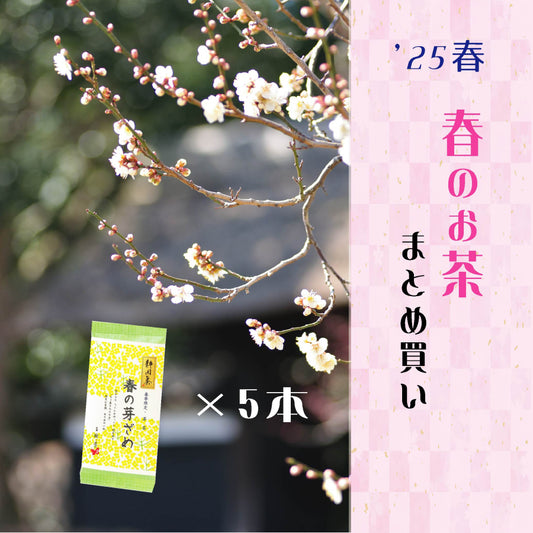 ④【春のお茶】春の芽ざめ5本セット　1/31までの期間限定セール！！※2/1からの発送となります