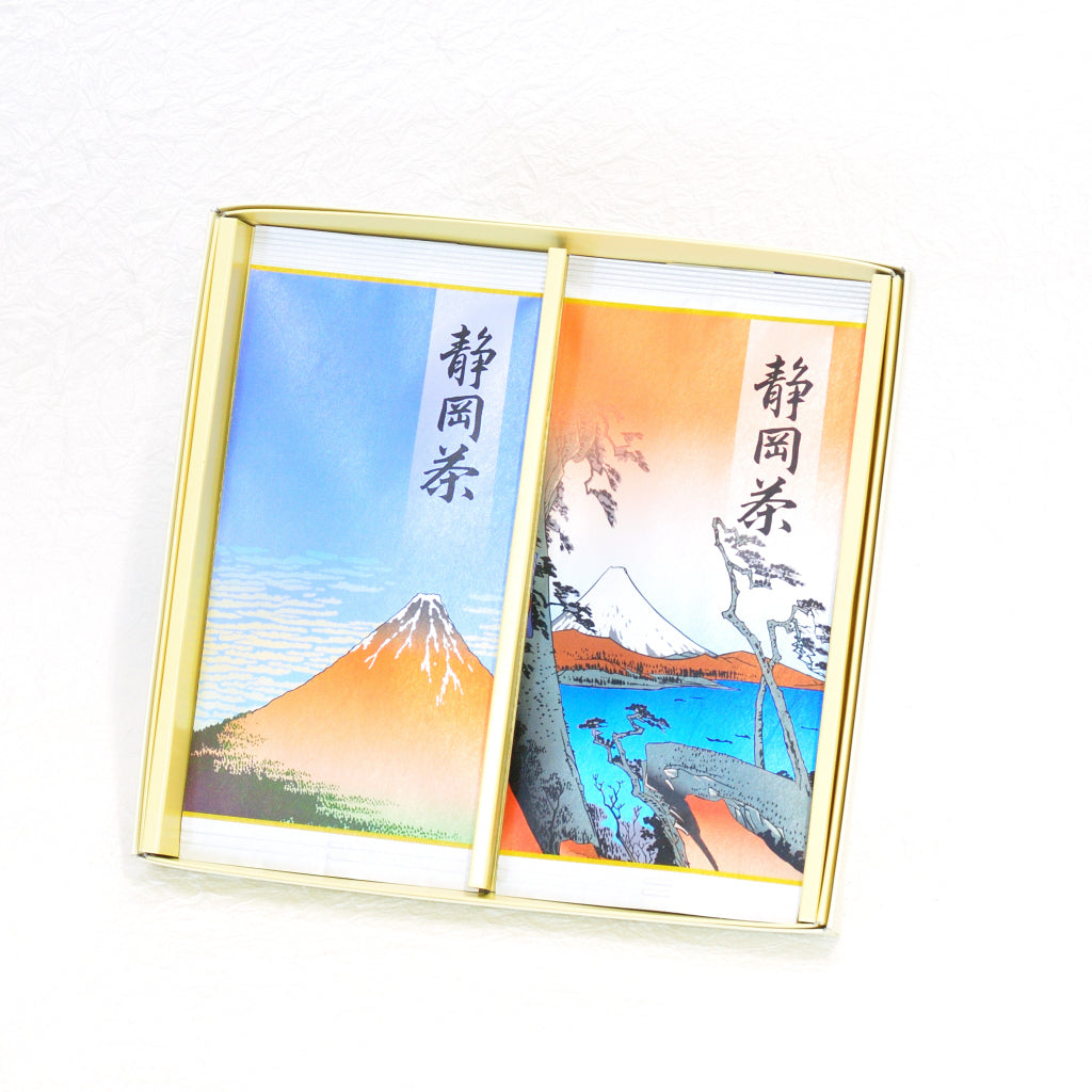 【浮世絵柄 限定パック】人気のお茶「浮舟・藤壷 」ギフト箱入り　Bタイプ