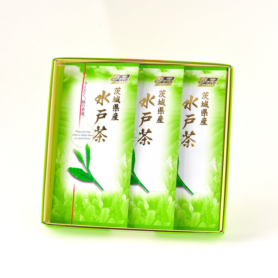【茨城水戸茶三本詰合せ】　「水戸茶・みとちゃ」　2025年度新茶入荷